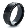 Men's Tungsten Ring With Side Rails - Three-Quarter View -  1338 - Thumbnail