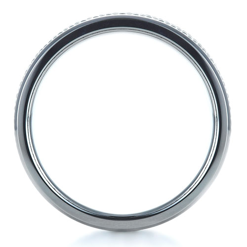 Men's Tungsten and Steel Ring - Front View -  1369 - Thumbnail