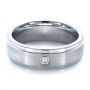 Men's Tungsten Ring With Diamond - Flat View -  1337 - Thumbnail