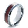 Men's Tungsten And Wood Inlay Ring - Three-Quarter View -  1339 - Thumbnail