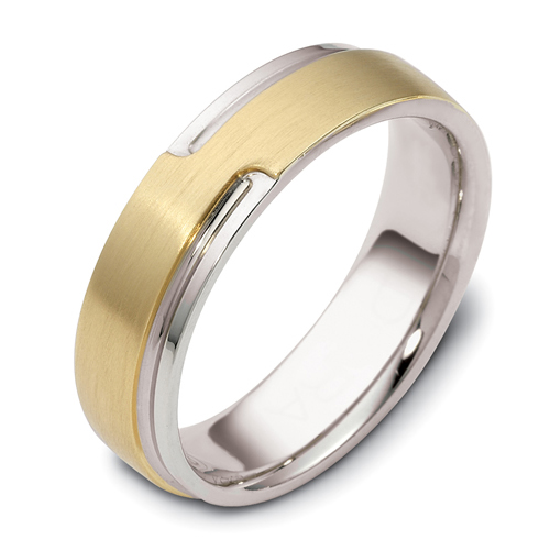 Men's Two-Tone Gold Band - front perspective
