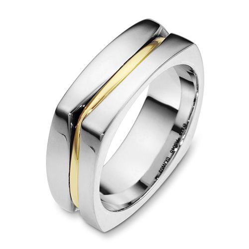 Men's Two-tone Band - Three-Quarter View -  386