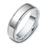  Platinum And 18K Gold Platinum And 18K Gold Men's Two-tone Band - Three-Quarter View -  430 - Thumbnail