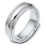  Platinum And 14K Gold Platinum And 14K Gold Men's Two-tone Band - Three-Quarter View -  431 - Thumbnail