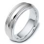 14k White Gold And 18K Gold 14k White Gold And 18K Gold Men's Two-tone Band - Three-Quarter View -  431 - Thumbnail