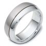  18K Gold And Platinum 18K Gold And Platinum Men's Two-tone Band - Three-Quarter View -  440 - Thumbnail