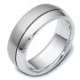  14K Gold And 14k White Gold 14K Gold And 14k White Gold Men's Two-tone Band - Three-Quarter View -  440 - Thumbnail