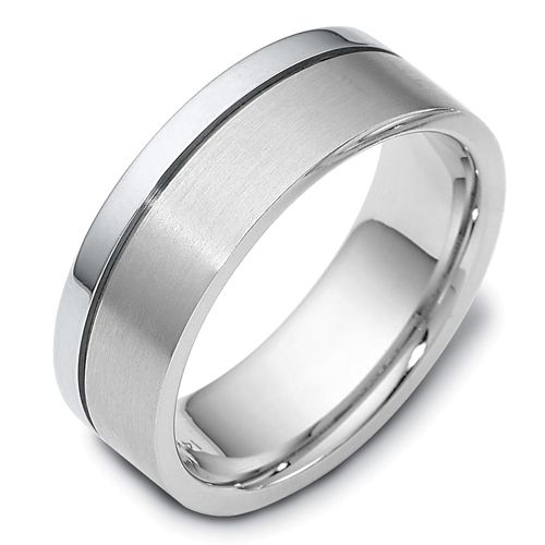 Men's Two-Tone Gold Band - Image