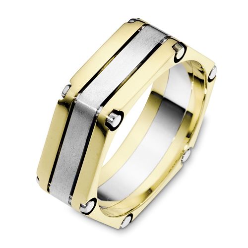 Men's Two-Tone Gold Band - Image
