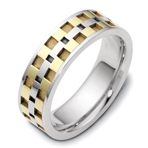 Men's Two-tone Band - Three-Quarter View -  423