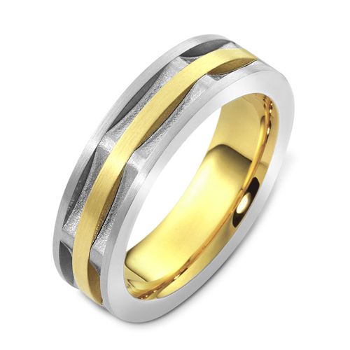 Men's Two-tone Band - Three-Quarter View -  424