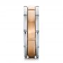  Platinum And 14k Rose Gold Platinum And 14k Rose Gold Men's Two-tone Brushed Wedding Band - Side View -  100172 - Thumbnail