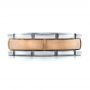  14K Gold And 18k Rose Gold 14K Gold And 18k Rose Gold Men's Two-tone Brushed Wedding Band - Top View -  100172 - Thumbnail