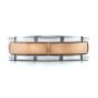  Platinum And 14k Rose Gold Platinum And 14k Rose Gold Men's Two-tone Brushed Wedding Band - Top View -  100172 - Thumbnail