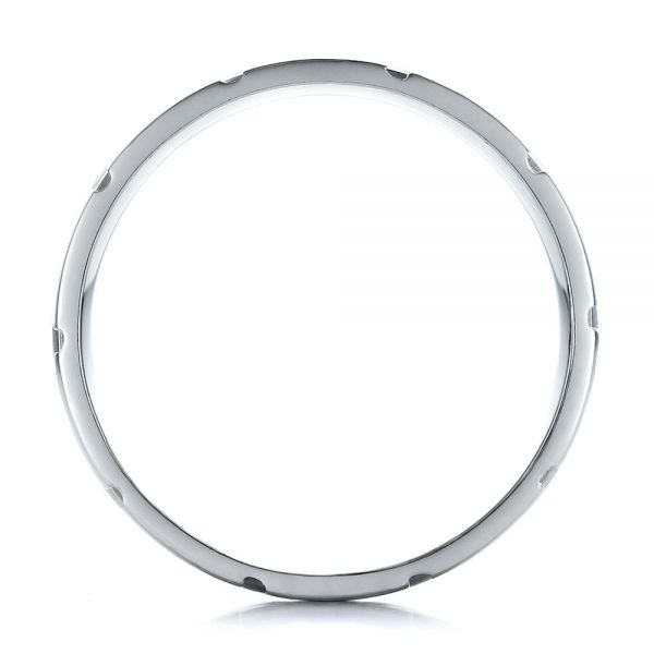 Platinum And Platinum Platinum And Platinum Men's Two-tone Brushed Wedding Band - Front View - 100172