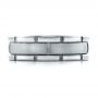  Platinum And Platinum Platinum And Platinum Men's Two-tone Brushed Wedding Band - Top View -  100172 - Thumbnail