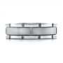  Platinum And 14k White Gold Platinum And 14k White Gold Men's Two-tone Brushed Wedding Band - Top View -  100172 - Thumbnail