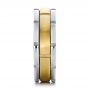  18K Gold And 14k Yellow Gold 18K Gold And 14k Yellow Gold Men's Two-tone Brushed Wedding Band - Side View -  100172 - Thumbnail