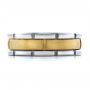  Platinum And 14k Yellow Gold Platinum And 14k Yellow Gold Men's Two-tone Brushed Wedding Band - Top View -  100172 - Thumbnail