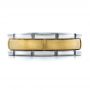  14K Gold And 14k Yellow Gold 14K Gold And 14k Yellow Gold Men's Two-tone Brushed Wedding Band - Top View -  100172 - Thumbnail