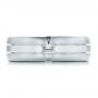  Platinum And Platinum Platinum And Platinum Men's Two-tone Diamond Wedding Band - Top View -  100146 - Thumbnail