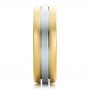 14k Yellow Gold And Platinum 14k Yellow Gold And Platinum Men's Two-tone Diamond Wedding Band - Side View -  100146 - Thumbnail