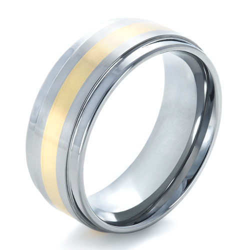 Men's Two-Tone Tungsten Ring - Image