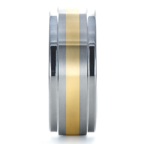 Men's Two-tone Tungsten Ring - Side View -  1359