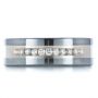 Men's Two-tone Tungsten Ring With Diamonds - Top View -  1355 - Thumbnail