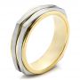 Men's Two-tone Wedding Band - Three-Quarter View -  100153 - Thumbnail