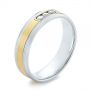 Men's Two-tone Wedding Band - Three-Quarter View -  103976 - Thumbnail