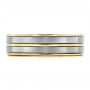 Men's Two-tone Wedding Band - Top View -  100153 - Thumbnail