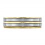 Men's Two-tone Wedding Band - Top View -  100153 - Thumbnail