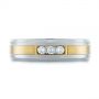 Men's Two-tone Wedding Band - Top View -  103976 - Thumbnail
