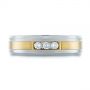 Men's Two-tone Wedding Band - Top View -  103976 - Thumbnail