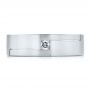  Platinum And Platinum Platinum And Platinum Men's Two-tone And Diamond Wedding Band - Top View -  100123 - Thumbnail