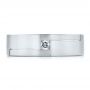  Platinum And 18k White Gold Platinum And 18k White Gold Men's Two-tone And Diamond Wedding Band - Top View -  100123 - Thumbnail