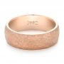  18K Gold 18K Gold Men's Wedding Band Hammered Matte Finish - Flat View -  102502 - Thumbnail