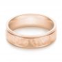 18k Rose Gold 18k Rose Gold Men's Wedding Band - Flat View -  103027 - Thumbnail