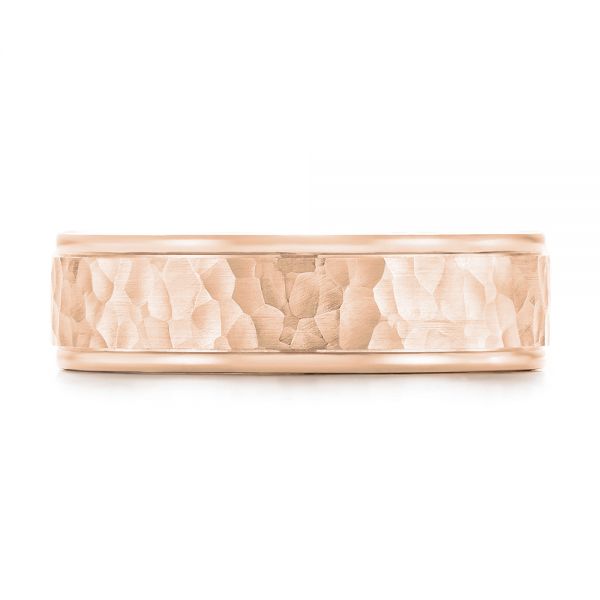 18k Rose Gold 18k Rose Gold Men's Wedding Band - Top View - 103027