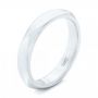 18k White Gold Men's Wedding Band - Three-Quarter View -  102019 - Thumbnail