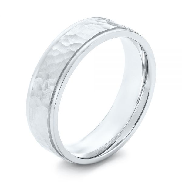  Platinum Platinum Men's Wedding Band - Three-Quarter View -  103027