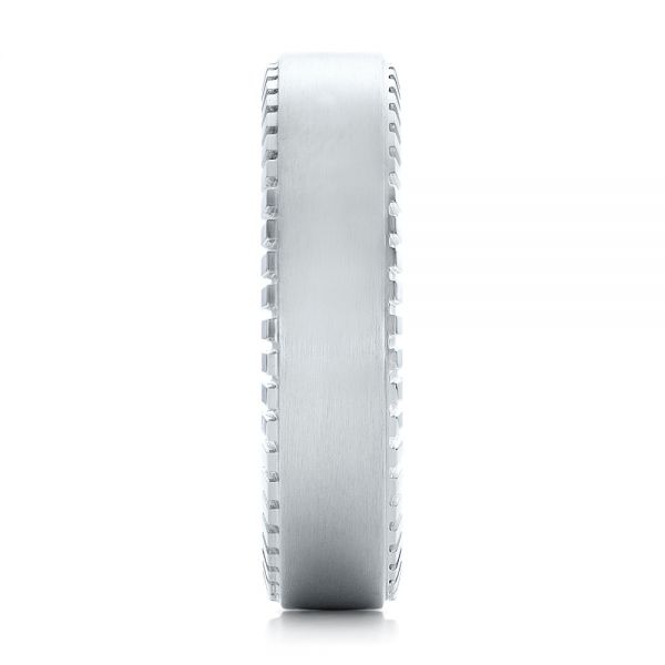  Platinum Platinum Men's Wedding Band - Side View -  101044