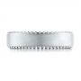 18k White Gold 18k White Gold Men's Wedding Band - Top View -  101044 - Thumbnail