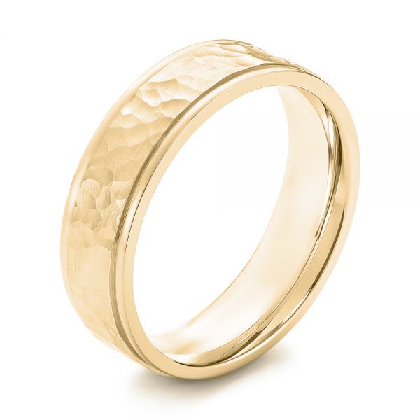 18k Yellow Gold 18k Yellow Gold Men's Wedding Band - Three-Quarter View -  103027