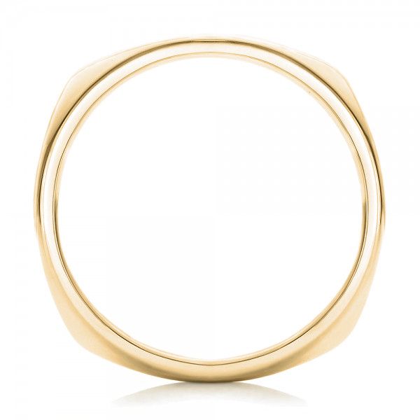 14k Yellow Gold 14k Yellow Gold Men's Wedding Band - Front View -  102019