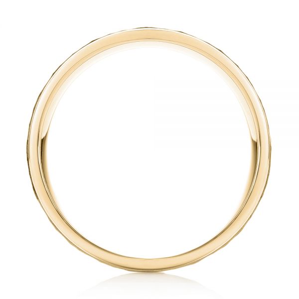 18k Yellow Gold 18k Yellow Gold Men's Wedding Band - Front View -  103027