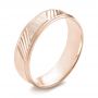 14k Rose Gold 14k Rose Gold Men's Wedding Ring - Three-Quarter View -  103782 - Thumbnail