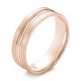 18k Rose Gold 18k Rose Gold Men's Wedding Ring - Three-Quarter View -  103887 - Thumbnail