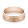 14k Rose Gold 14k Rose Gold Men's Wedding Ring - Flat View -  103887 - Thumbnail